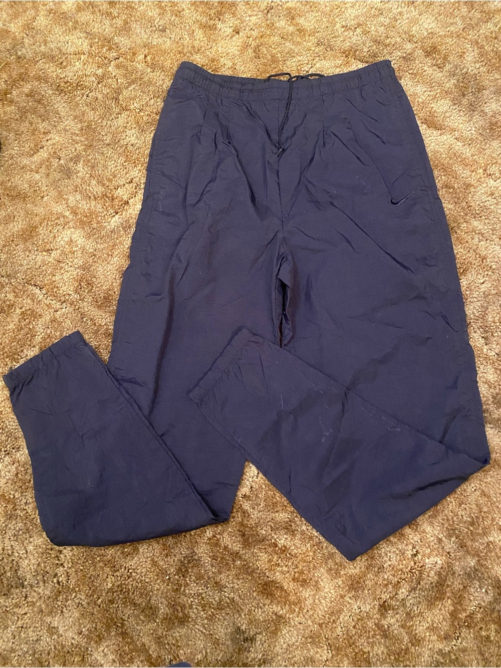 Nike Men’s Dark Blue Jogger Sweatpants XS Vintage Retro Swishy